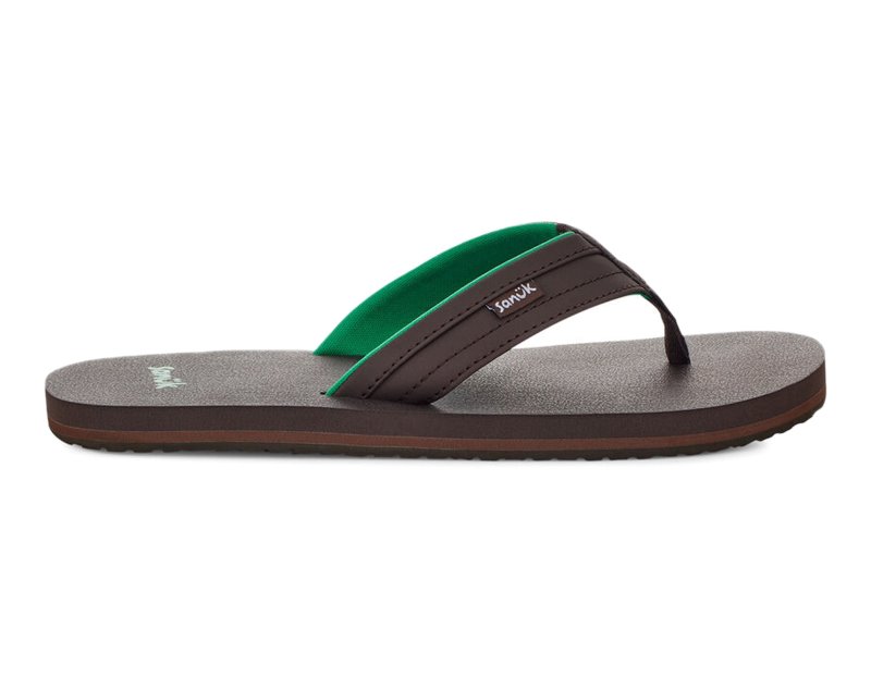 Sanuk Ziggy ST Kids\' Flip Flops Brown,Sanuk Philippines | HG68-5598Q6