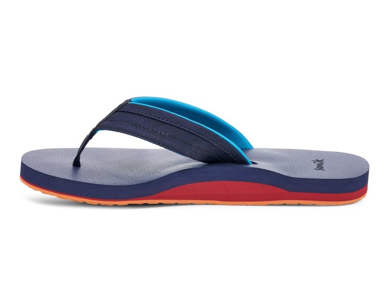 Sanuk Ziggy ST Men Flip Flops Blue,Sanuk Philippines | SE82-6432S3