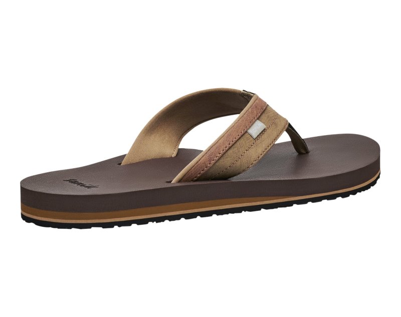 Sanuk Ziggy ST Men Flip Flops Khaki,Sanuk Philippines | YK76-8586U2