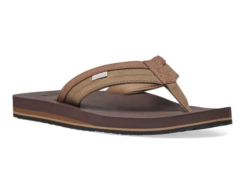 Sanuk Ziggy ST Men Flip Flops Khaki,Sanuk Philippines | YK76-8586U2