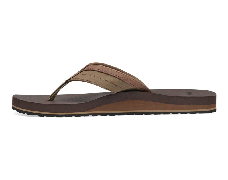 Sanuk Ziggy ST Men Flip Flops Khaki,Sanuk Philippines | YK76-8586U2