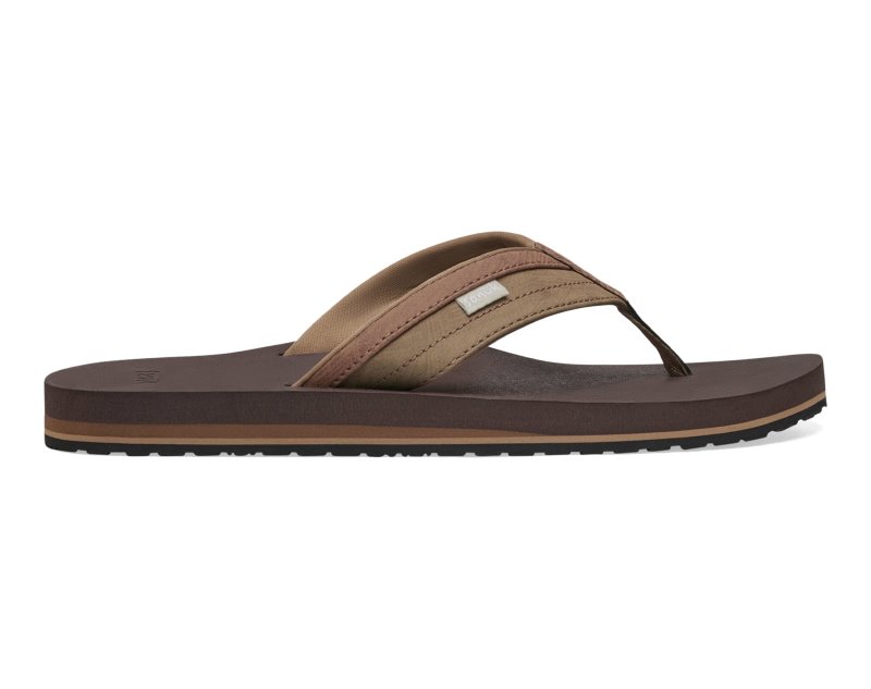 Sanuk Ziggy ST Men Flip Flops Khaki,Sanuk Philippines | YK76-8586U2