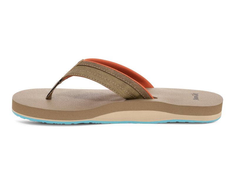 Sanuk Ziggy ST Men Flip Flops Olive,Sanuk Philippines | YC99-6019F5