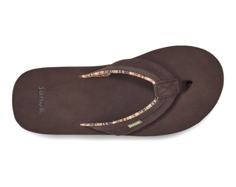 Sanuk Ziggy ST Suede Men Flip Flops Brown,Sanuk Philippines | MU81-2381E9