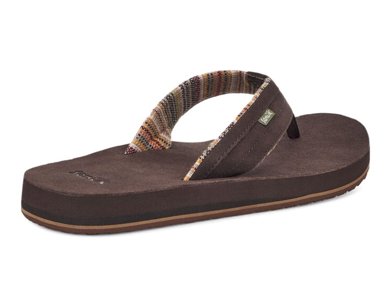 Sanuk Ziggy ST Suede Men Flip Flops Brown,Sanuk Philippines | MU81-2381E9