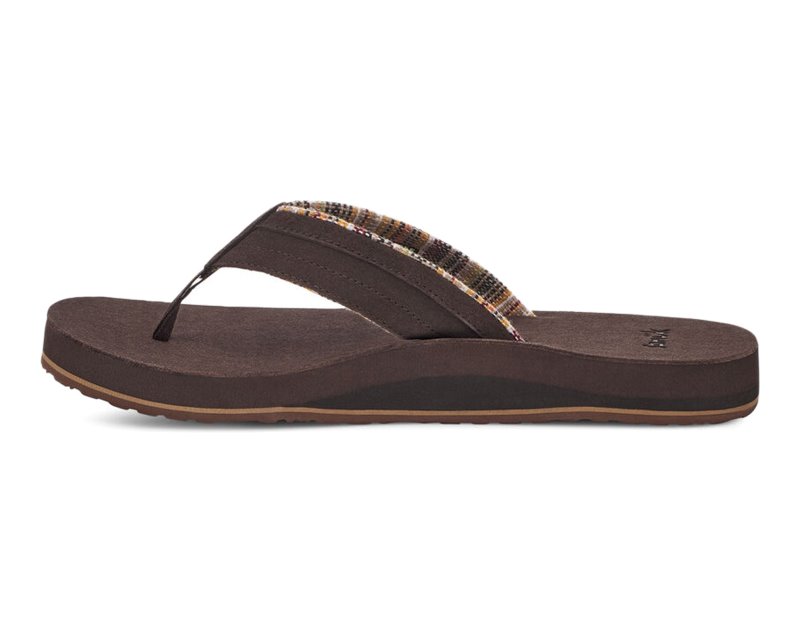 Sanuk Ziggy ST Suede Men Flip Flops Brown,Sanuk Philippines | MU81-2381E9