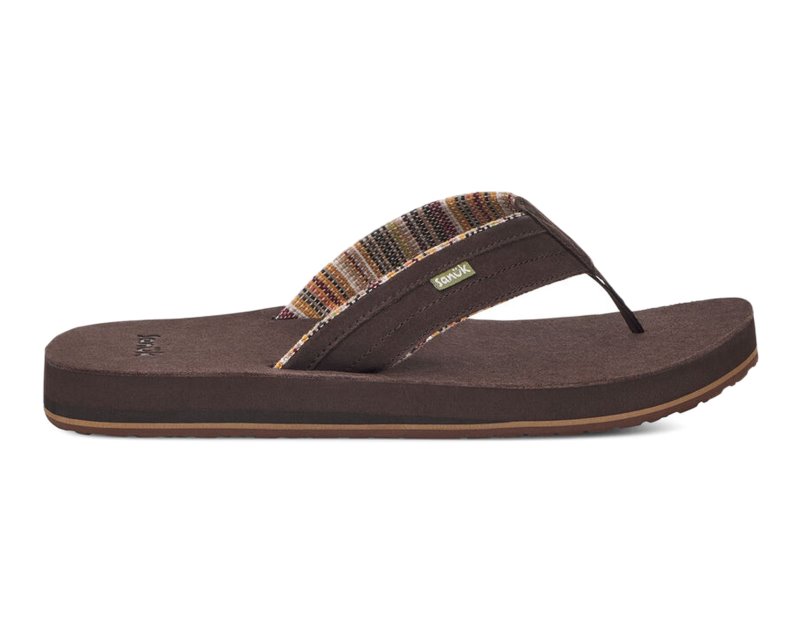 Sanuk Ziggy ST Suede Men Flip Flops Brown,Sanuk Philippines | MU81-2381E9