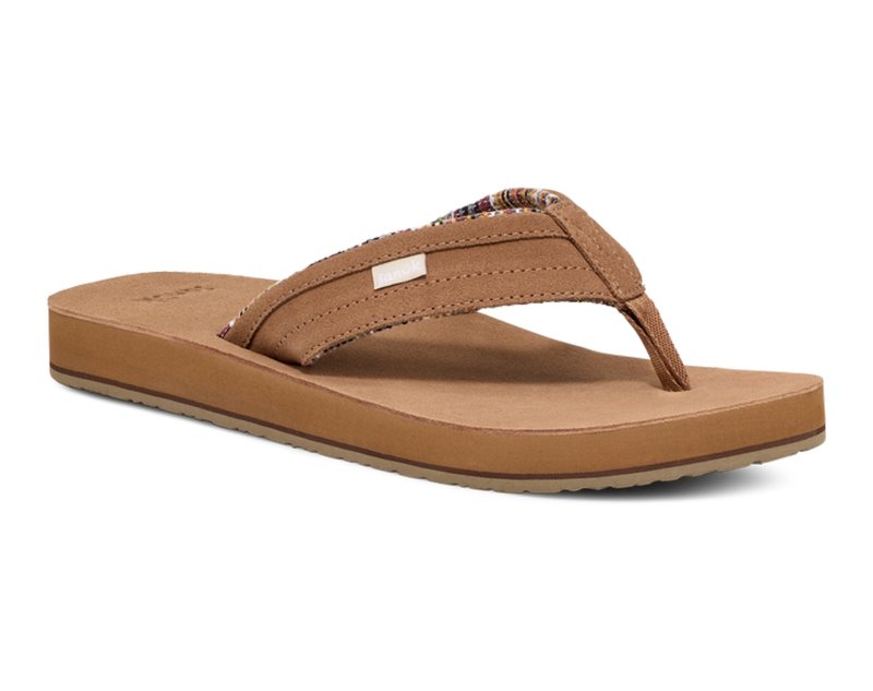 Sanuk Ziggy ST Suede Men Flip Flops Khaki,Sanuk Philippines | QN04-5454H8