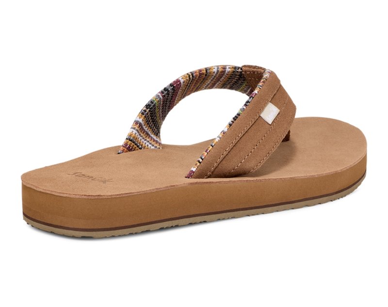 Sanuk Ziggy ST Suede Men Flip Flops Khaki,Sanuk Philippines | QN04-5454H8