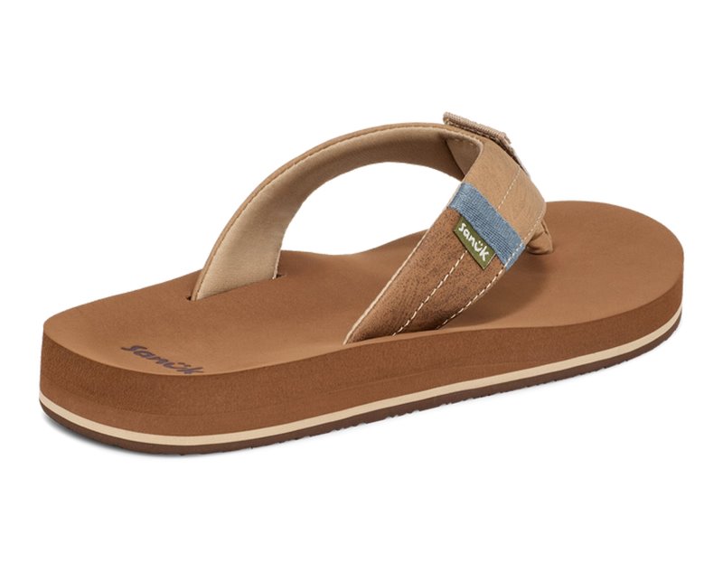 Sanuk Ziggy Switchfit Men Flip Flops Brown,Sanuk Philippines | VM90-3380R3