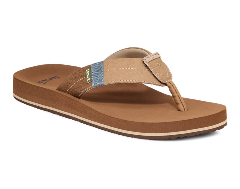 Sanuk Ziggy Switchfit Men Flip Flops Brown,Sanuk Philippines | VM90-3380R3