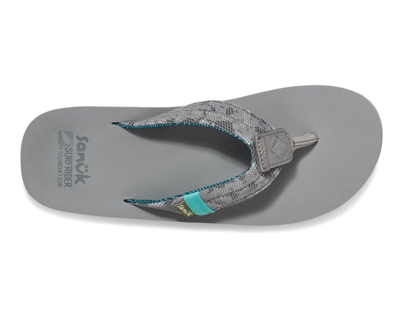 Sanuk Ziggy Switchfit X Surfrider Women Flip Flops Grey,Sanuk Philippines | JX35-2215O1