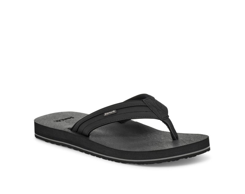 Sanuk Ziggy Water-Friendly Men Flip Flops Black,Sanuk Philippines | WU27-1407X2