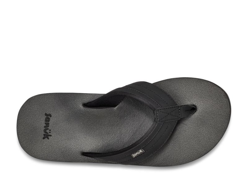 Sanuk Ziggy Water-Friendly Men Flip Flops Black,Sanuk Philippines | WU27-1407X2